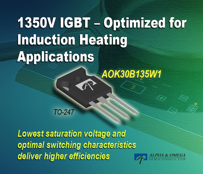 Alpha and Omega Semi expands 1350V IGBT family for soft-switching applications
